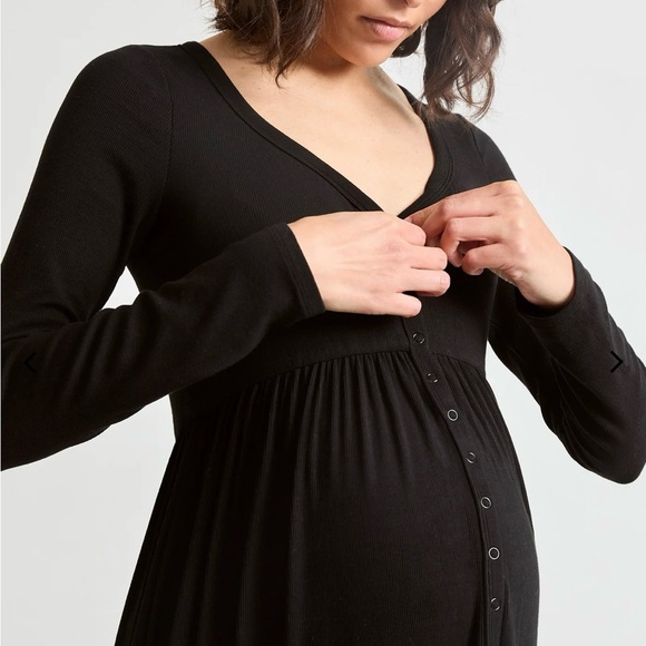 The Softest Rib Nursing Dress. Sz 0. GUC - Picture 2 of 4
